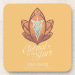 Eternal as the Stars Evenstar Graphic Beverage Coaster<br><div class="desc">Celebrate the timeless romance between Arwen and Aragorn with this elegant Lord of the Rings™ Evenstar design. Featuring a beautifully stylized Evenstar motif with delicate, flowing linework and warm autumnal tones, the artwork represents love and hope. Below, the phrase “Eternal as the Stars” adds a poetic touch, capturing the everlasting...</div>