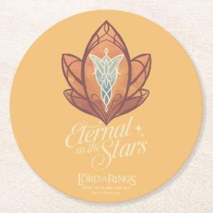 Eternal as the Stars Evenstar Graphic Round Paper Coaster