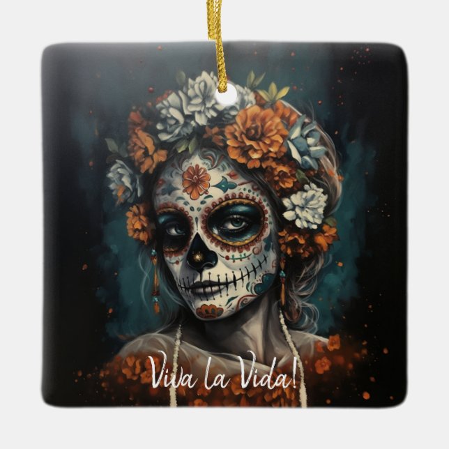 Eternal Beauty, custom Ceramic Ornament (Front)