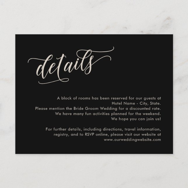 Eternal Bliss Editable Color Enclosure Card (Front)