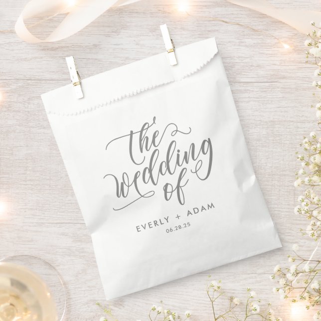 Eternal Bliss Editable Color Wedding Favor Bag (Clipped)