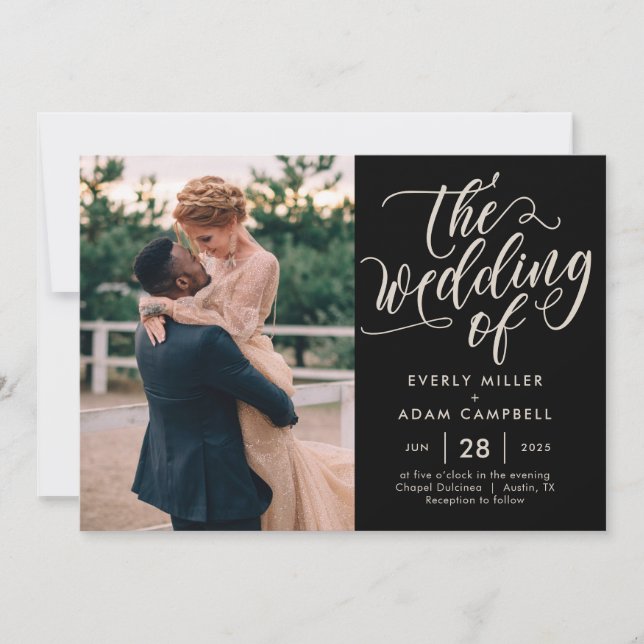 Eternal Bliss Editable Color Wedding Invitation (Front)