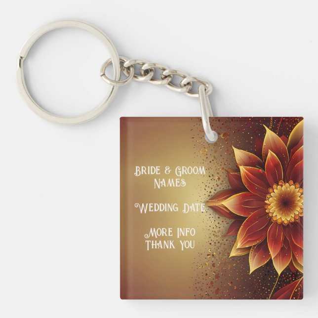 Eternal Bloom: A Timeless Celebration of Love Keychain (Front)