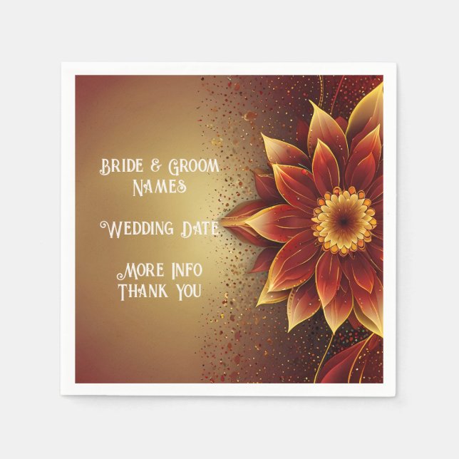 Eternal Bloom: A Timeless Celebration of Love Napkins (Front)