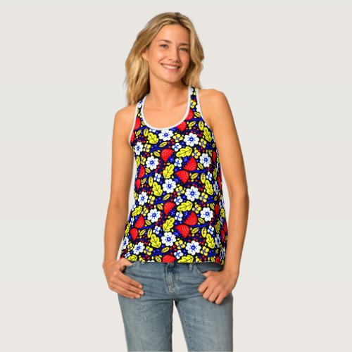 Eternal Bloom Embrace Radiant Vibes with Floral Tank Top