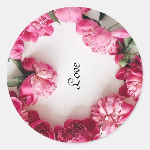 Eternal Bloom Romantic Rose Love Sticker Round