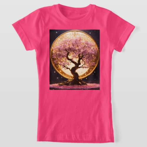 Eternal Bloom Sakura Tree of Life T_shirt