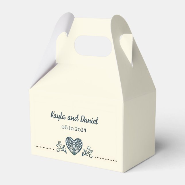 Eternal Blooms Wedding Welcome Favor Boxes (Front Side)