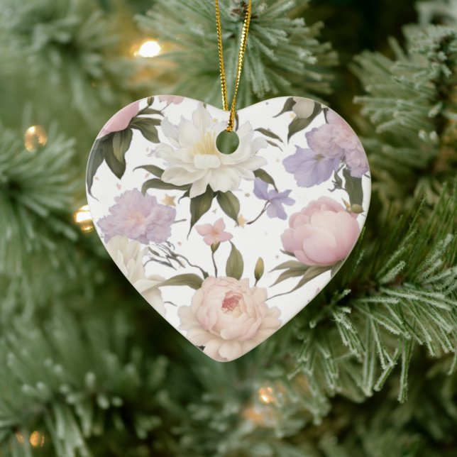 Eternal Blossom: Enchanting Floral Heart Ornament (Tree)