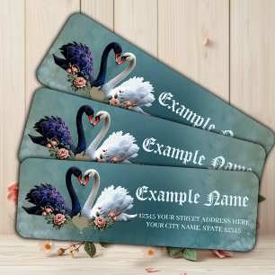 Eternal Bond, Black and White Swans in Love. Label