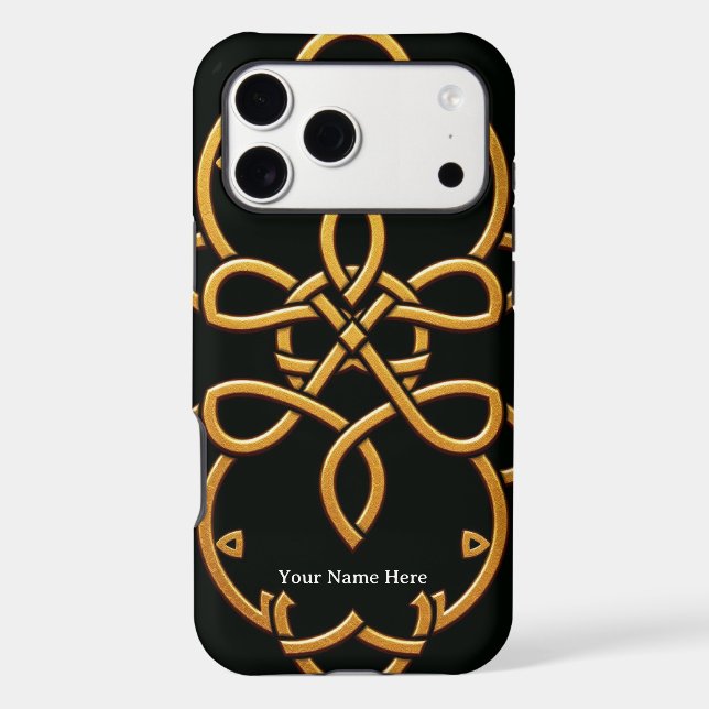 Eternal Bond: The 24K Gilded Celtic Knot Case (Back)