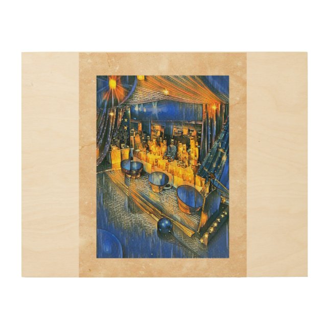 "Eternal Brushstrokes: Wood Wall Art (Front)