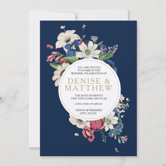 Eternal Collection in Polar Night Blue  Invitation (Front)