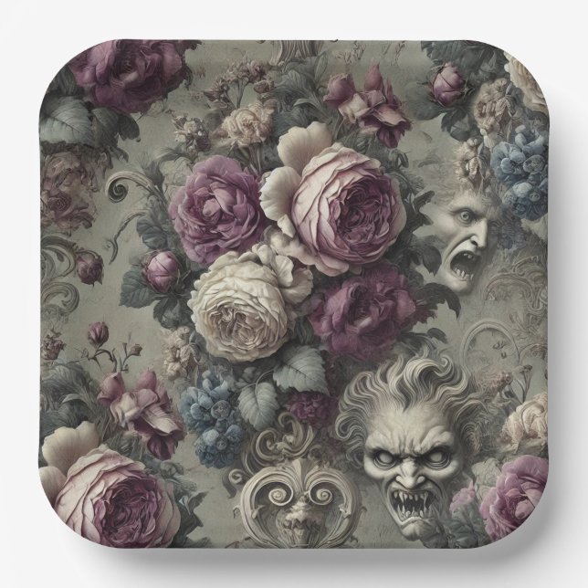 Eternal Conflicts – Gothic Victorian Paper Plates (Front)