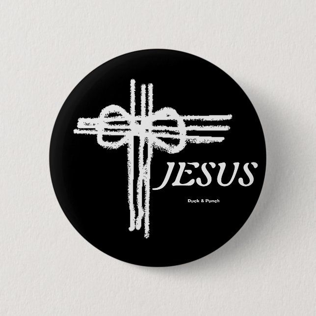 Eternal Cross/JESUS Pinback Button (Front)