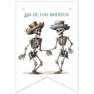 Eternal Dance Dia de los Muertos Calaveras Bunting Flags