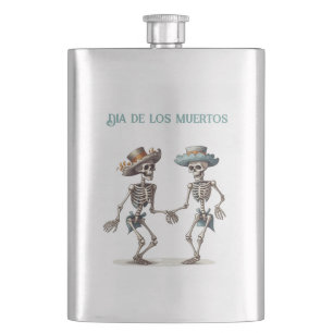 Eternal Dance Dia de los Muertos Calaveras Flask