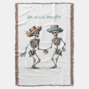 Eternal Dance Dia de los Muertos Calaveras Throw Blanket
