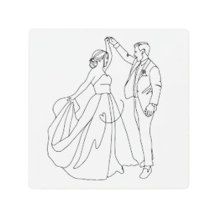 Eternal Dance – Minimalist Wedding Line Art