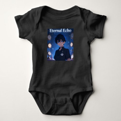 Eternal Echo Cool Anime Boy Black Baby Bodysuit