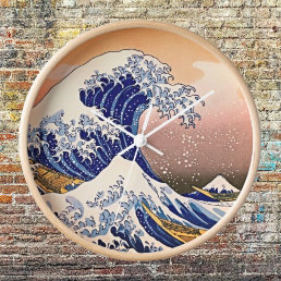 Eternal Elegance: Japanese Nami Great Wave Clock