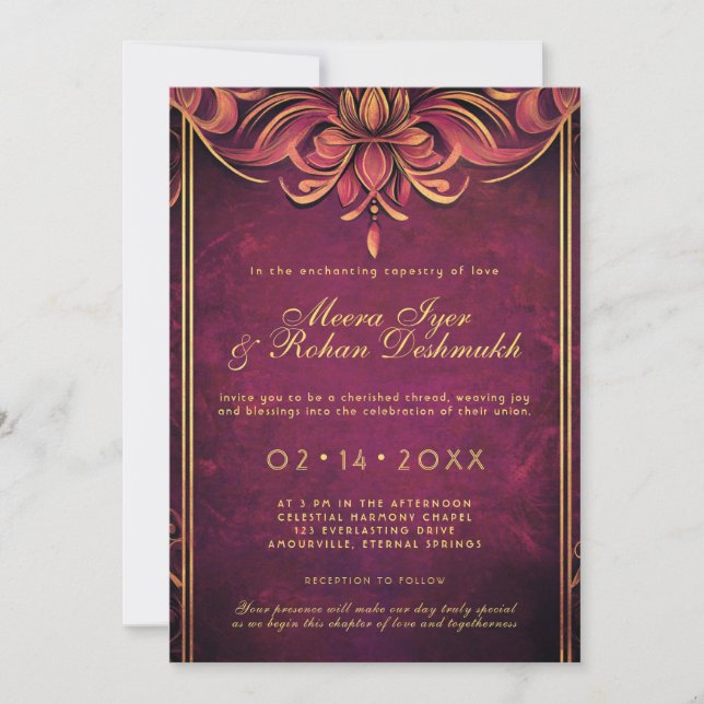 Eternal Elegance: The Royal Marigold  Invitation (Front)