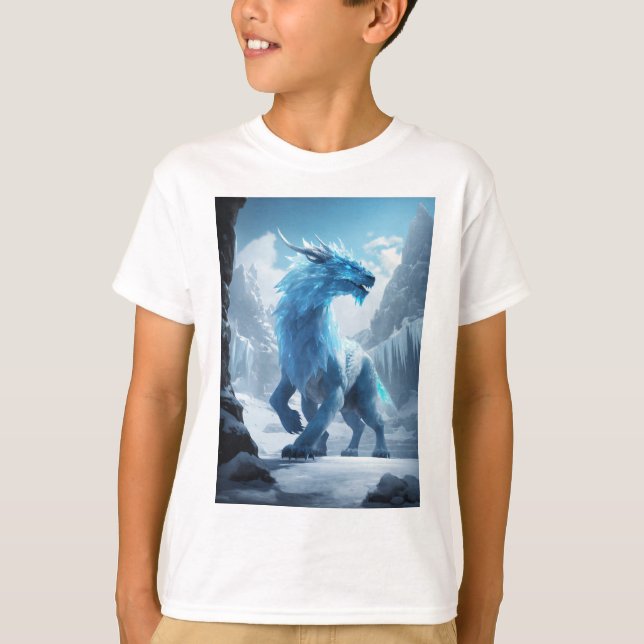 Eternal Ember Elegance: Dragon Print Delight" T-Shirt (Front)