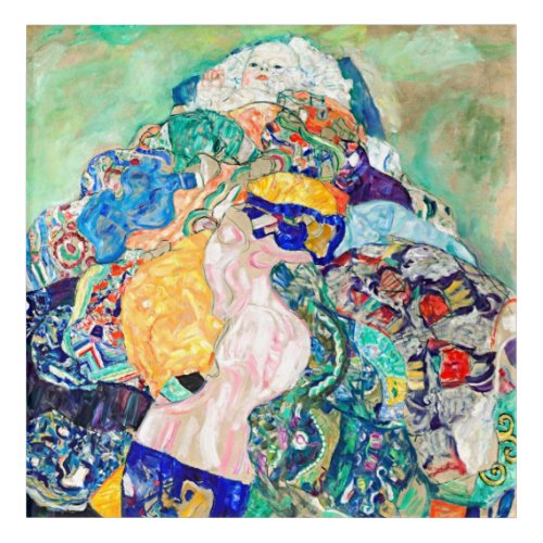 Eternal Embrace Gustav Klimts Baby Cradle on Acrylic Print