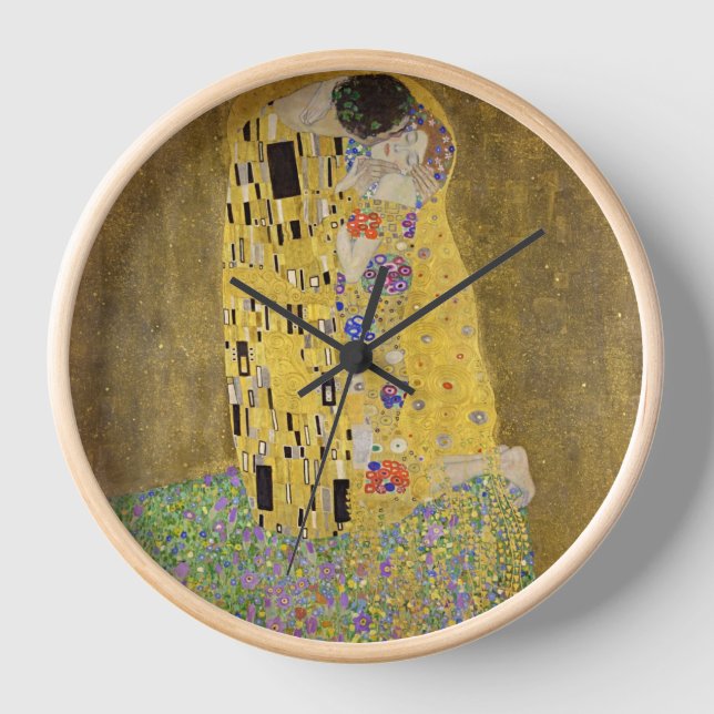 Eternal Embrace - Gustav Klimt's The Kiss Clock (Front)