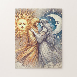 Eternal Embrace – Sun & Moon Love Jigsaw Puzzle