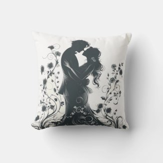 💞🖤 “Eternal Embrace” Throw Pillow 