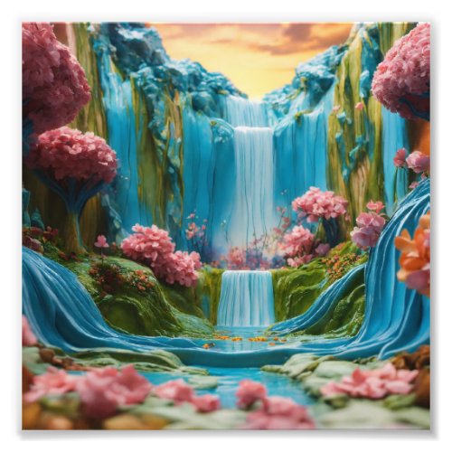 Eternal Falls 3D Wall Decor Inspiration Photo Print