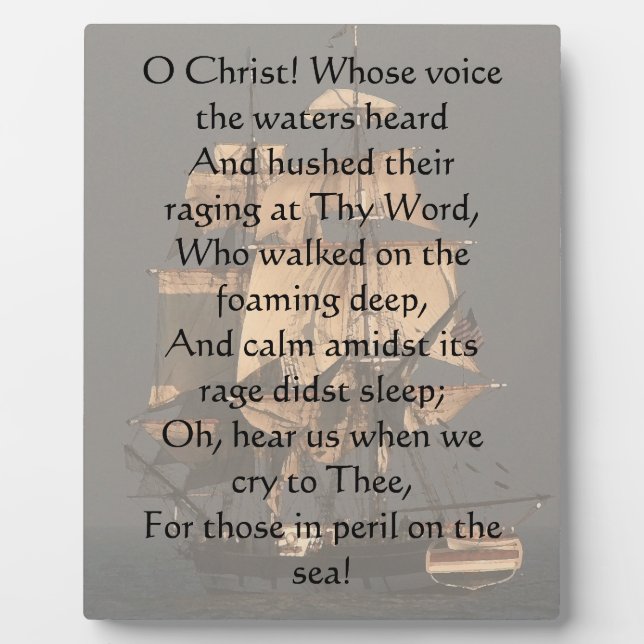 Eternal Father Strong to Save Plaque (Front)