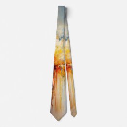 Eternal Flame Cascade Abstract Art Neck Tie