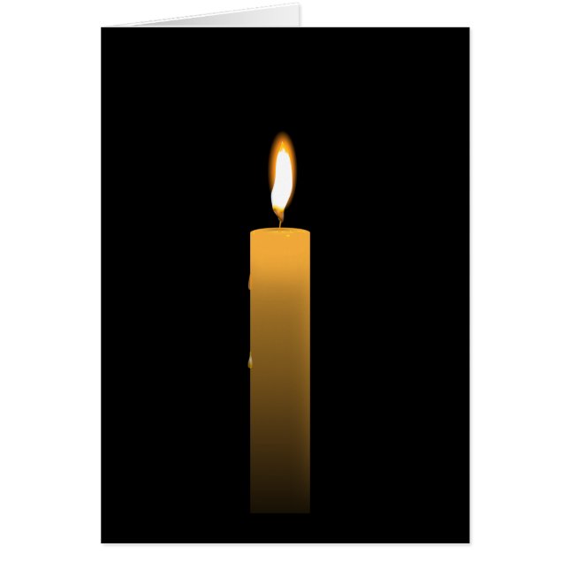 Eternal Flame Custom Interior Text Sympathy Card (Front)