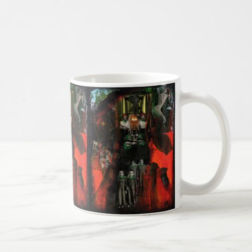 Eternal Flame Surreal Goth Mixed Media Collage Art Coffee Mug