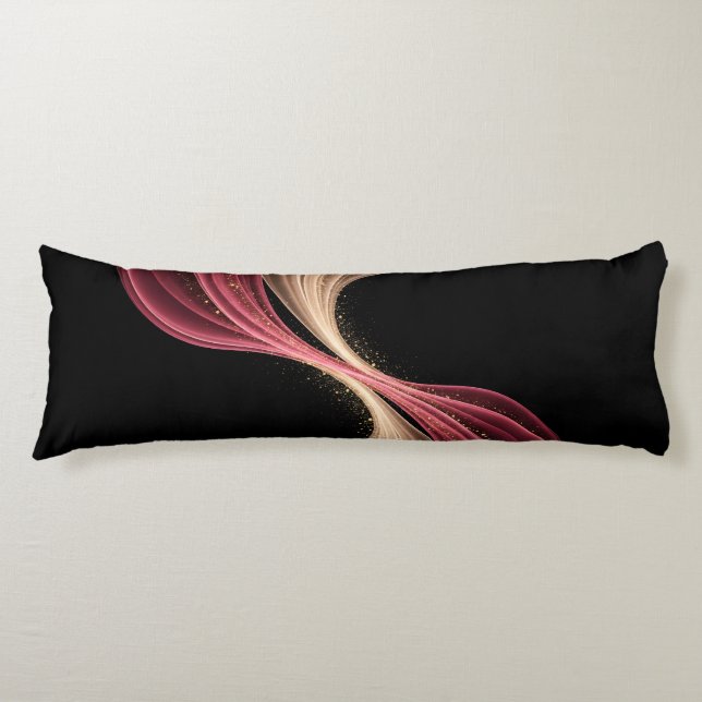 Eternal Flow of Love — Abstract Romantic Art Body Pillow (Front)