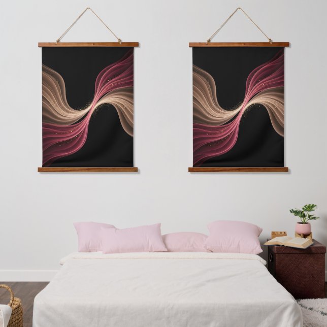 Eternal Flow of Love — Abstract Romantic Art Hanging Tapestry (Bedroom)