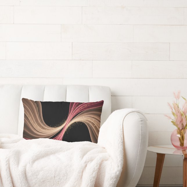 Eternal Flow of Love — Abstract Romantic Art Lumbar Pillow (Couch)