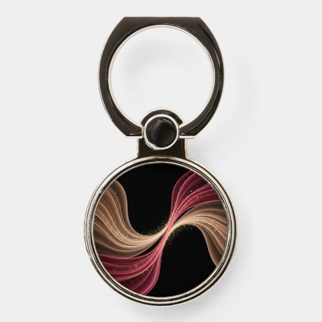 Eternal Flow of Love — Abstract Romantic Art Phone Ring Stand (Front)