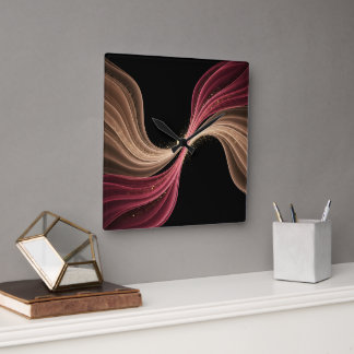 Eternal Flow of Love — Abstract Romantic Art Square Wall Clock