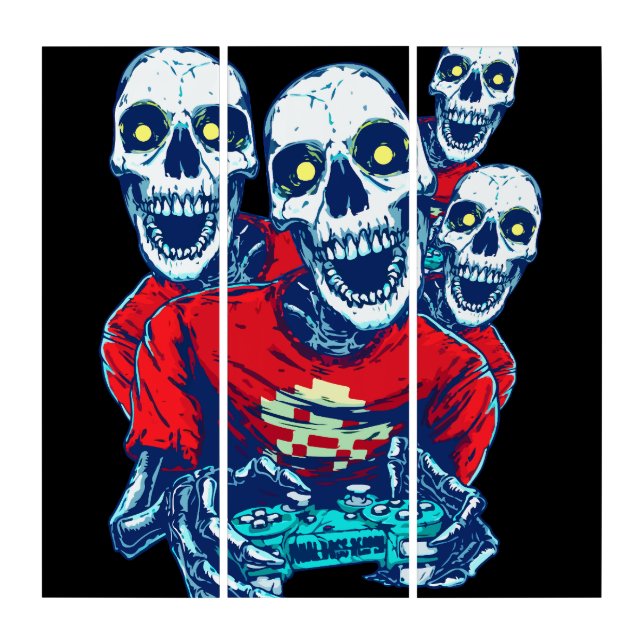 Eternal Gaming Brotherhood: The Red Gamer Skeleton Triptych (Front)