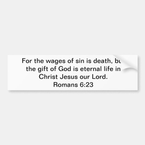 Eternal Gift of Life Bumper Sticker