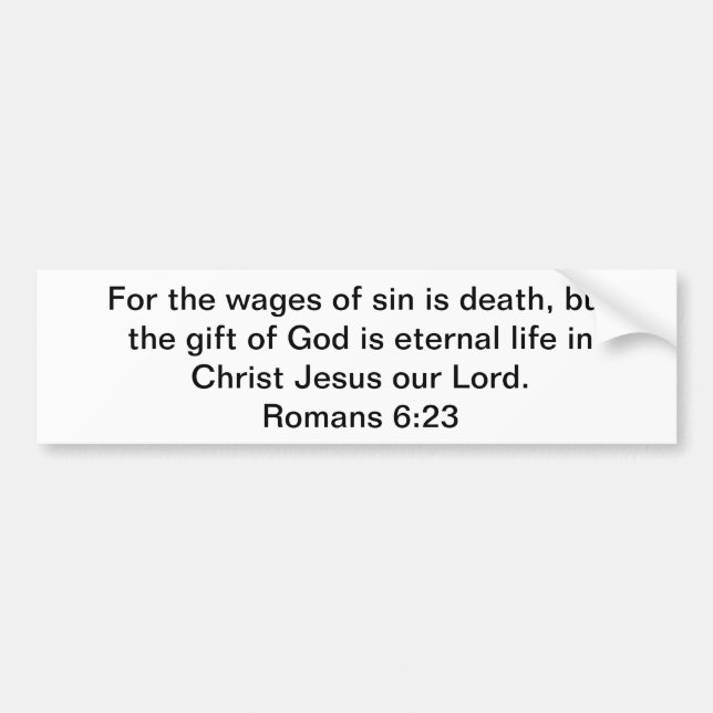 Eternal Gift of Life Bumper Sticker (Front)