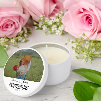 Eternal Glow Photo Wedding Mini Candle Favors