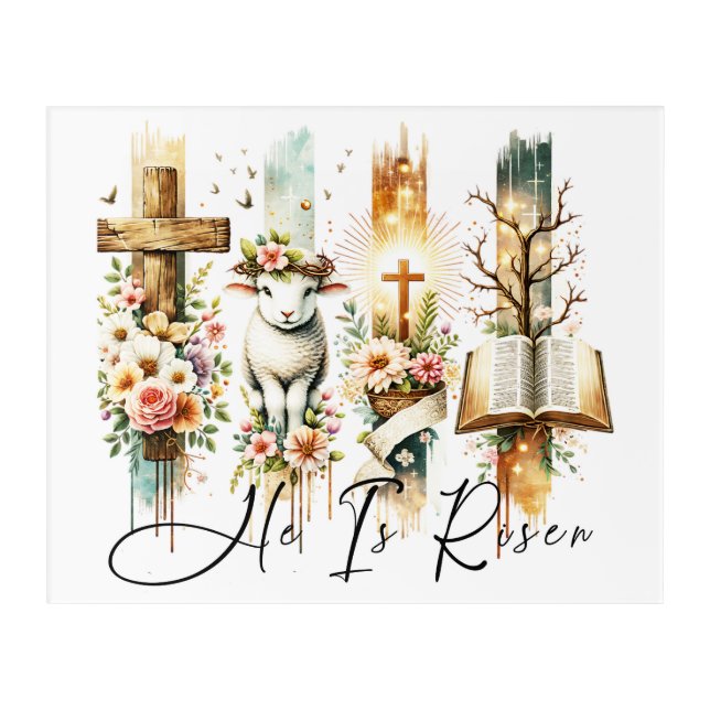 Eternal Grace: A Divine Easter Tribute Acrylic Print (Front)