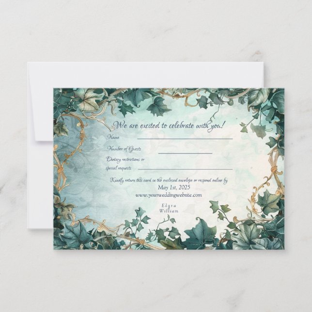 Eternal Grace Elven Wedding Thank You Card (Front)