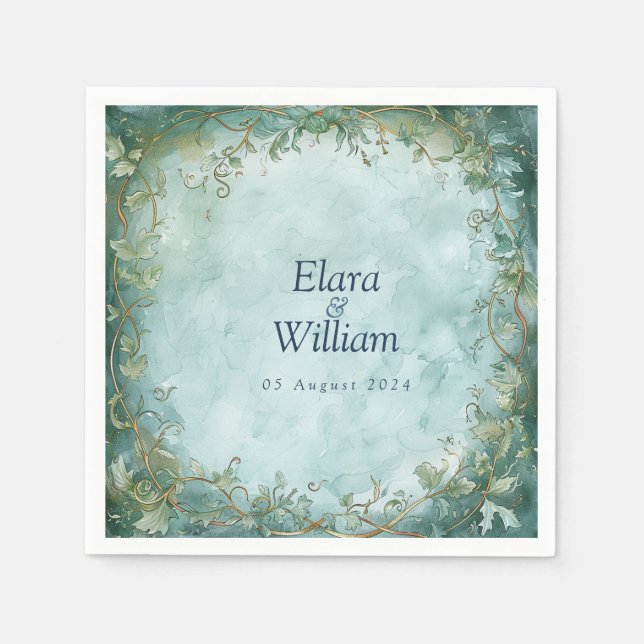 Eternal Grace Fantasy Wedding  Napkins (Front)