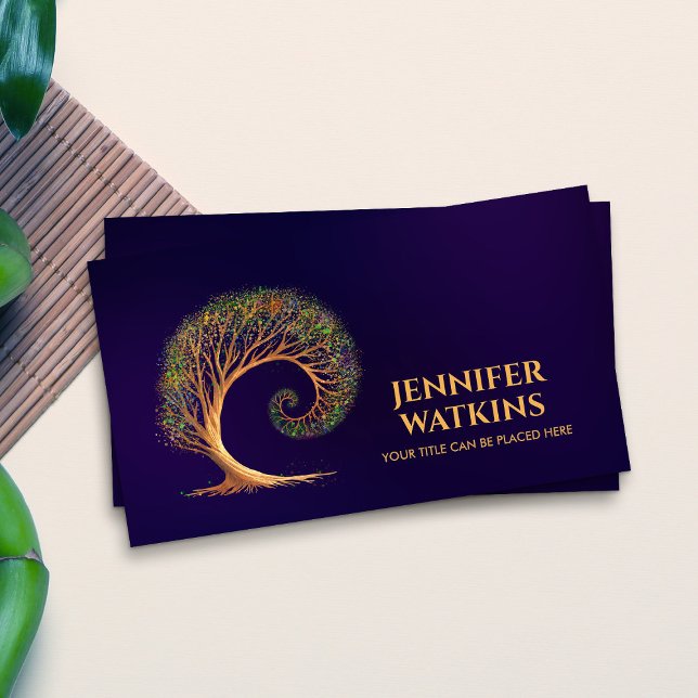 Eternal Growth - Golden Ratio Spiral Tree Business Card (Creator Uploaded)