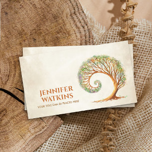 Eternal Growth - Golden Ratio Spiral Tree Business Card